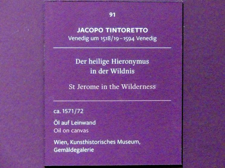 Tintoretto (Jacopo Robusti) (1540–1590), Der heilige Hieronymus in der Wüste, Frankfurt, Städel, Ausstellung "Tizian und die Renaissance in Venedig" vom 13.02. - 26.05.2019, Teil 2, Raum 3, um 1571–1572, Bild 2/2