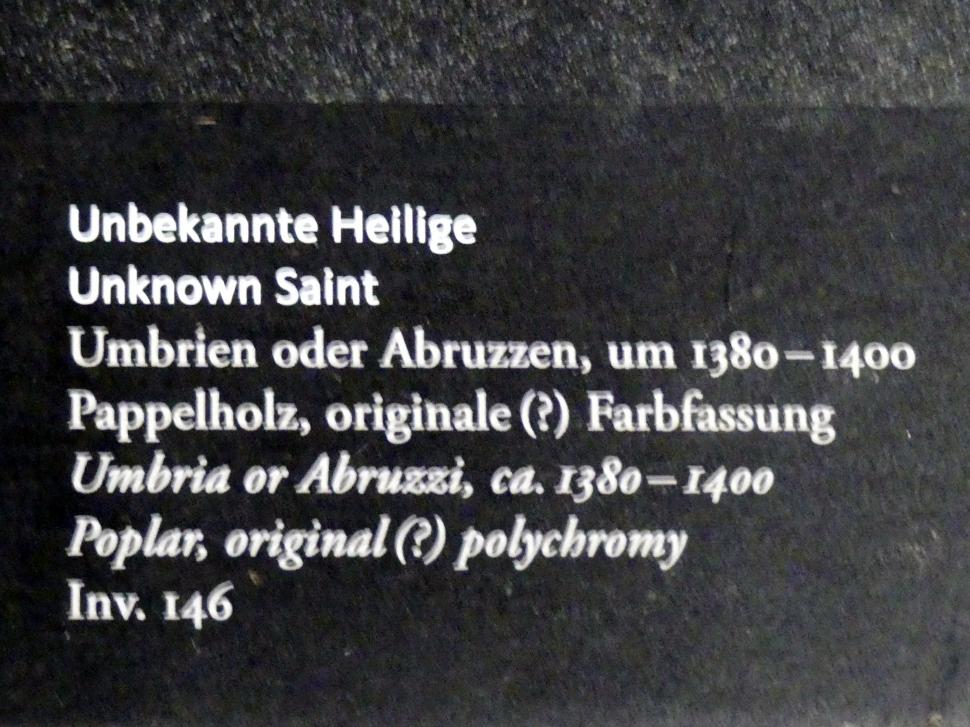 Unbekannte Heilige, Frankfurt am Main, Liebieghaus Skulpturensammlung, Mittelalter 1 - Tradition und Aufbruch, um 1380–1400, Bild 2/2