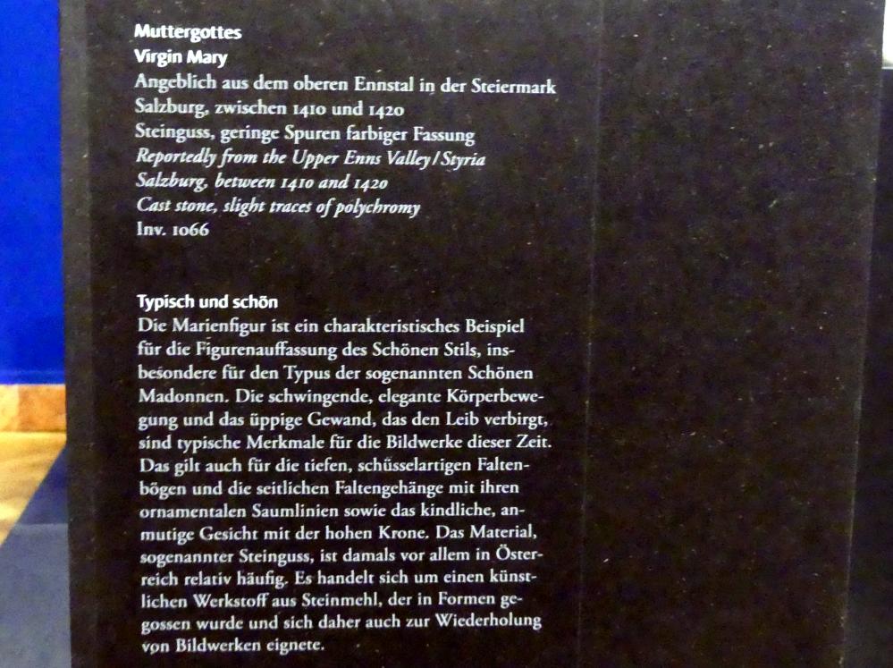 Muttergottes, Frankfurt am Main, Liebieghaus Skulpturensammlung, Mittelalter 2 - Schöner Stil und neue Wirklichkeit, um 1410–1420, Bild 2/2