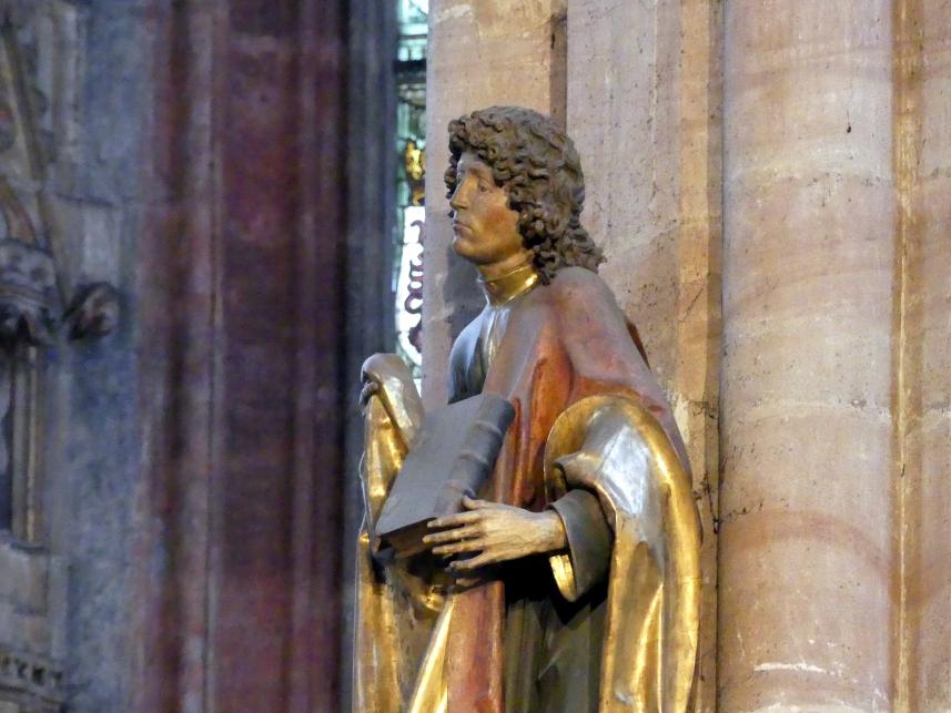 Veit Stoß (1495–1524), Maria und Johannes einer Kreuzigungsgruppe, Nürnberg, Stadtpfarrkirche Zu Unserer lieben Frau (Frauenkirche), jetzt Nürnberg, Kirche St. Sebald, 1507–1508, Bild 2/5