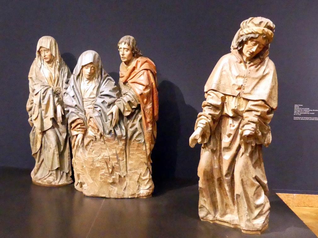 Figuren einer Beweinungsgruppe, Frankfurt am Main, Liebieghaus Skulpturensammlung, Mittelalter 5 - der Erfolg der neuen Kunst, um 1500, Bild 2/3