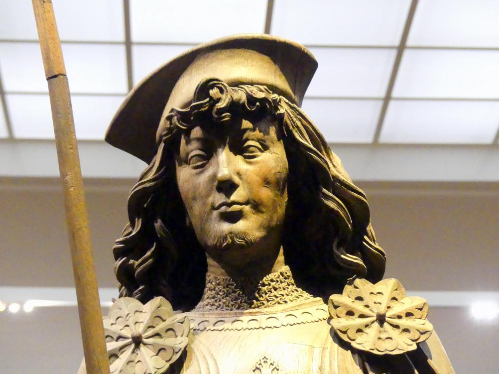 Hl. Georg, Ochsenhausen, ehem. Benediktinerkloster, ehem. Kloster-, jetzt Stadtpfarrkirche St. Georg, jetzt Frankfurt am Main, Liebieghaus Skulpturensammlung, Mittelalter 5 - der Erfolg der neuen Kunst, um 1496–1499, Bild 2/3