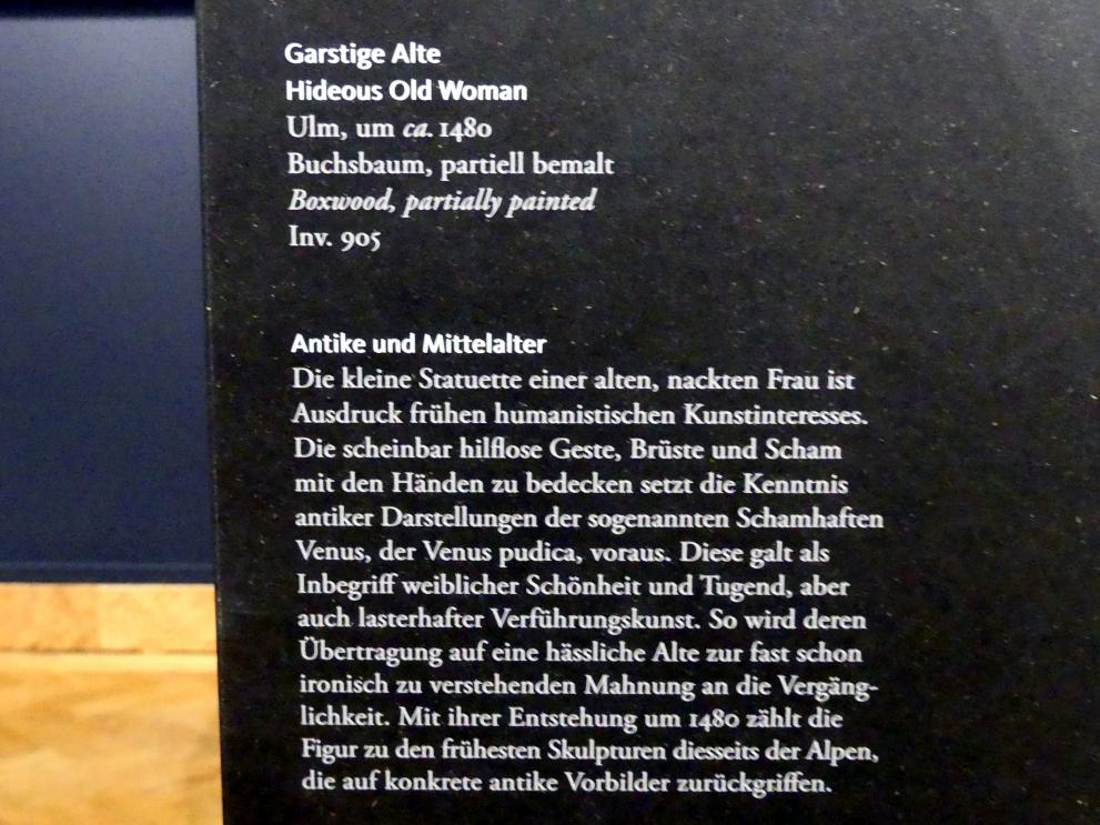 Garstige Alte, Frankfurt am Main, Liebieghaus Skulpturensammlung, Mittelalter 5 - der Erfolg der neuen Kunst, um 1480, Bild 2/2