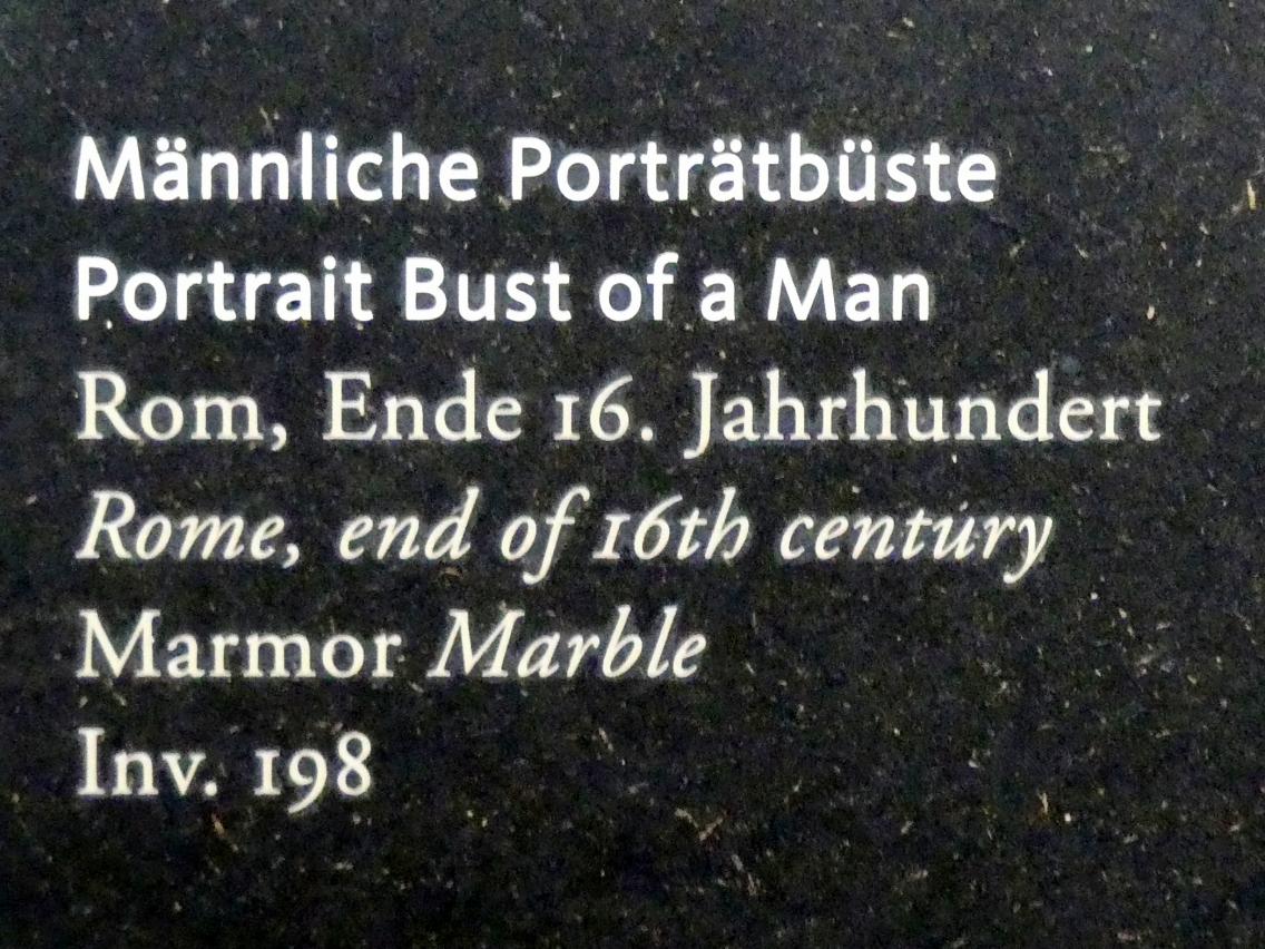 Männliche Portraitbüste, Frankfurt am Main, Liebieghaus Skulpturensammlung, Portraits vom 15.-19. Jahrhundert, Ende 16. Jhd., Bild 2/2