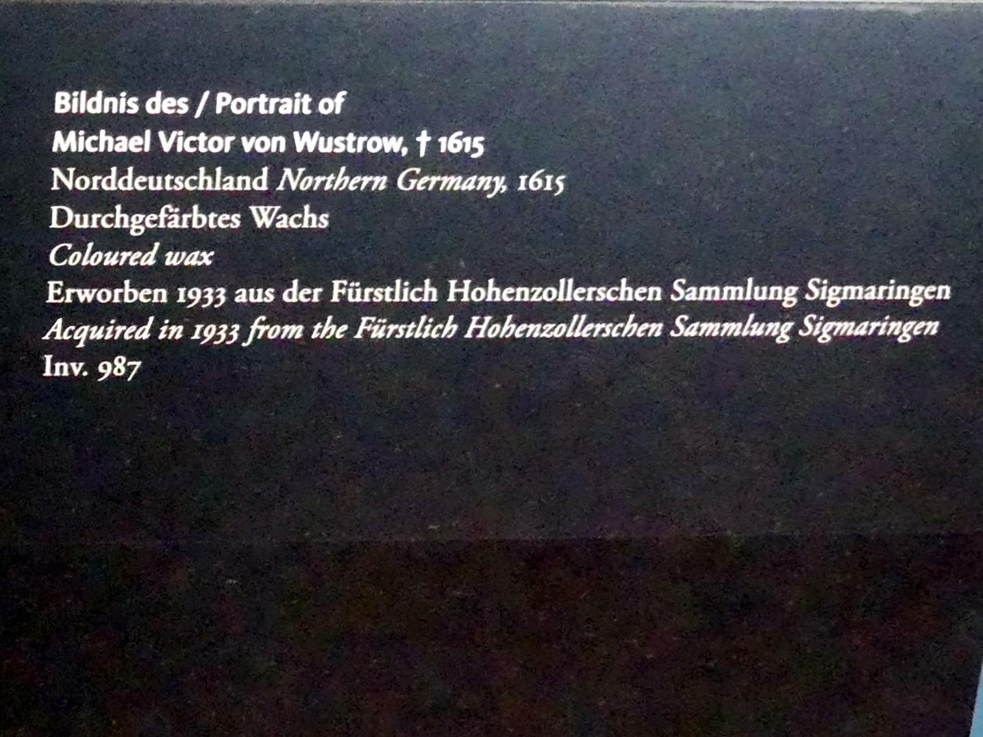 Bildnis des Michael Victor von Wustrow (gest. 1615), Frankfurt am Main, Liebieghaus Skulpturensammlung, Portraits vom 15.-19. Jahrhundert, 1615, Bild 2/2