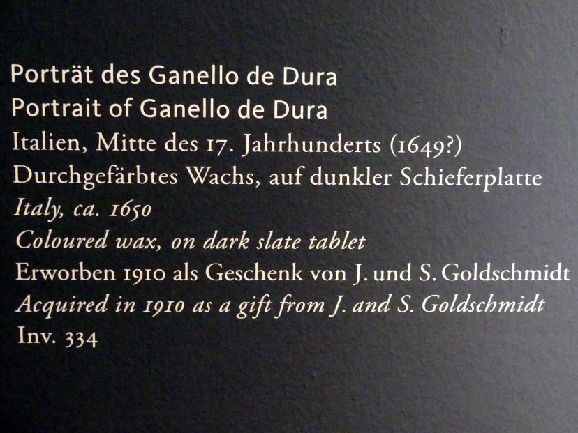Porträt des Ganello de Dura, Frankfurt am Main, Liebieghaus Skulpturensammlung, Portraits vom 15.-19. Jahrhundert, Mitte 17. Jhd., Bild 2/2