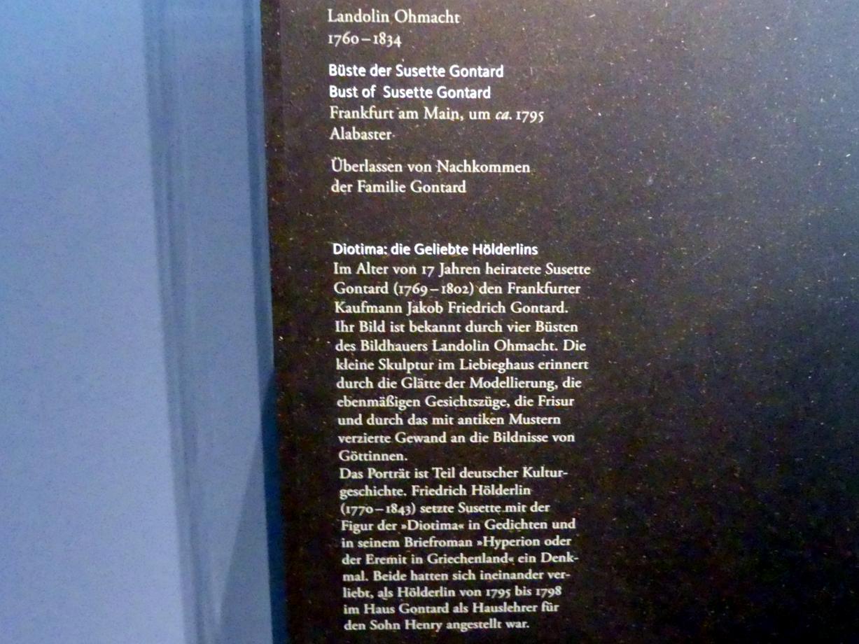 Landolin Ohmacht (1790–1805), Büste der Susette Gontard, Frankfurt am Main, Liebieghaus Skulpturensammlung, Portraits vom 15.-19. Jahrhundert, 1795, Bild 3/3