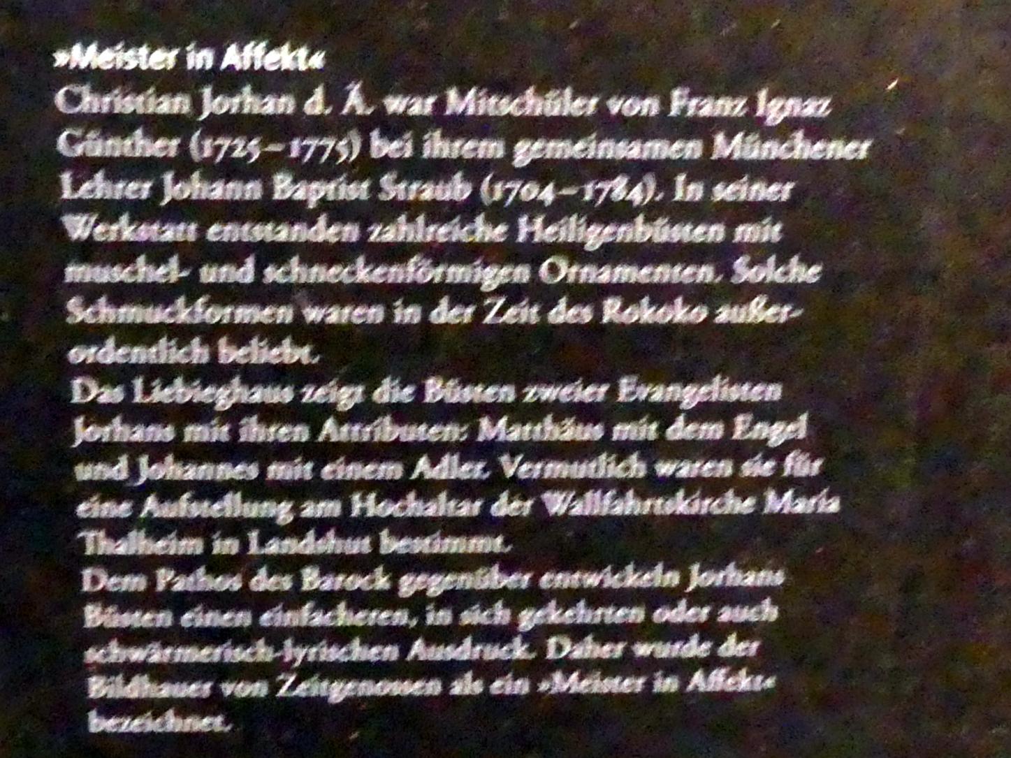 Christian Jorhan der Ältere (1750–1802), Die Evangelisten Matthäus und Johannes, Maria Thalheim, Wallfahrtskirche Maria Thalheim, jetzt Frankfurt am Main, Liebieghaus Skulpturensammlung, Rokoko - mehr Licht, um 1770, Bild 4/4