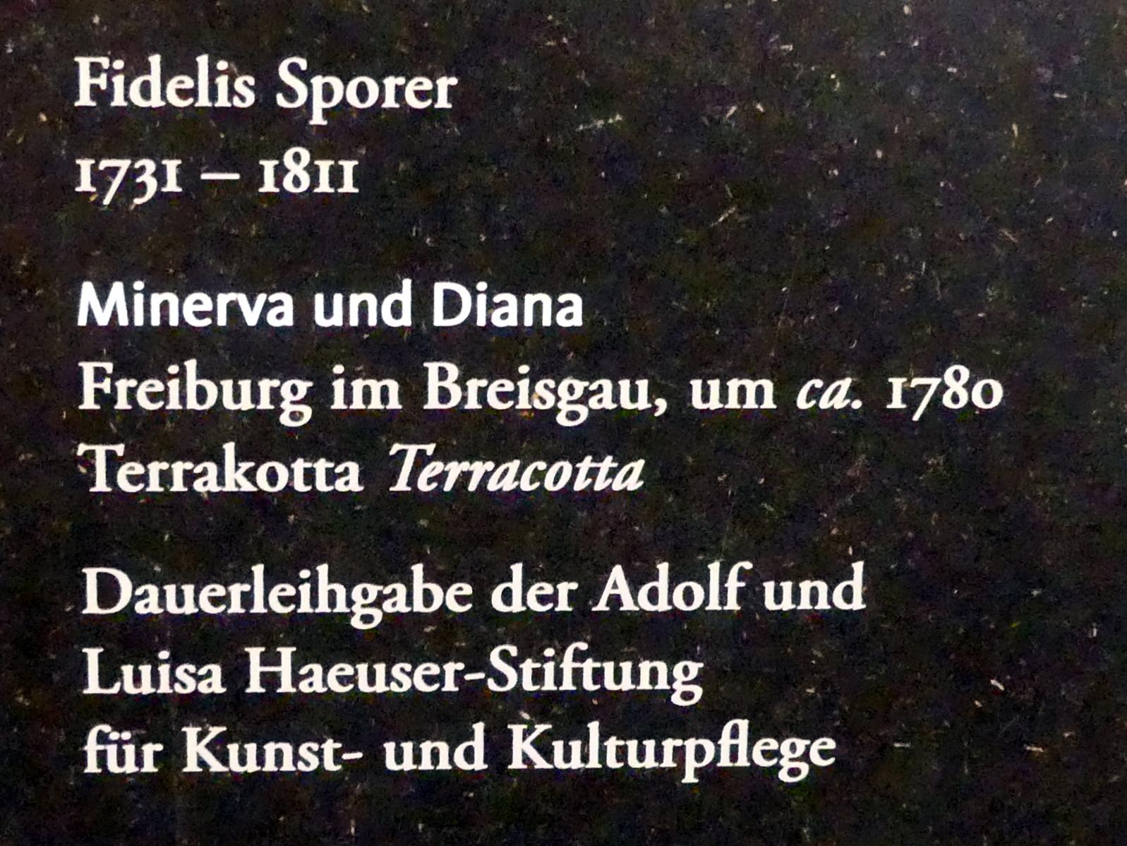 Fidelis Sporer (1762–1780), Minerva und Diana, Frankfurt am Main, Liebieghaus Skulpturensammlung, Rokoko, um 1780, Bild 6/6