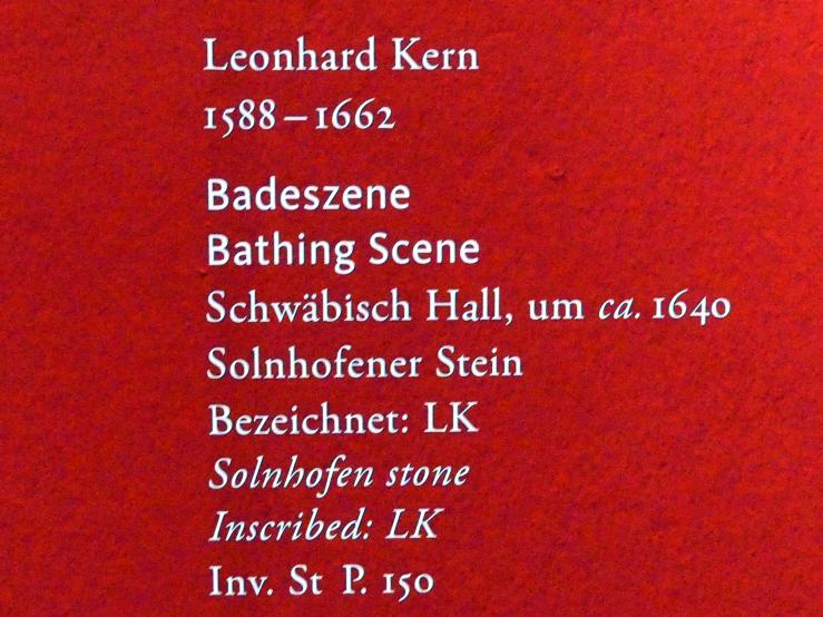 Leonhard Kern (1615–1653), Badeszene, Frankfurt am Main, Liebieghaus Skulpturensammlung, Barock - barockes Theater, um 1640, Bild 2/2