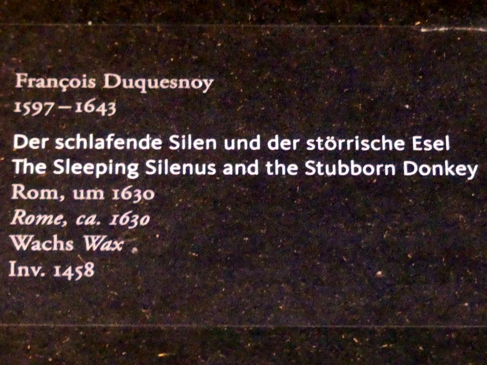 François Duquesnoy (1625–1643), Der schlafende Silen und der störrische Esel, Frankfurt am Main, Liebieghaus Skulpturensammlung, Barock - barockes Theater, um 1630, Bild 2/2