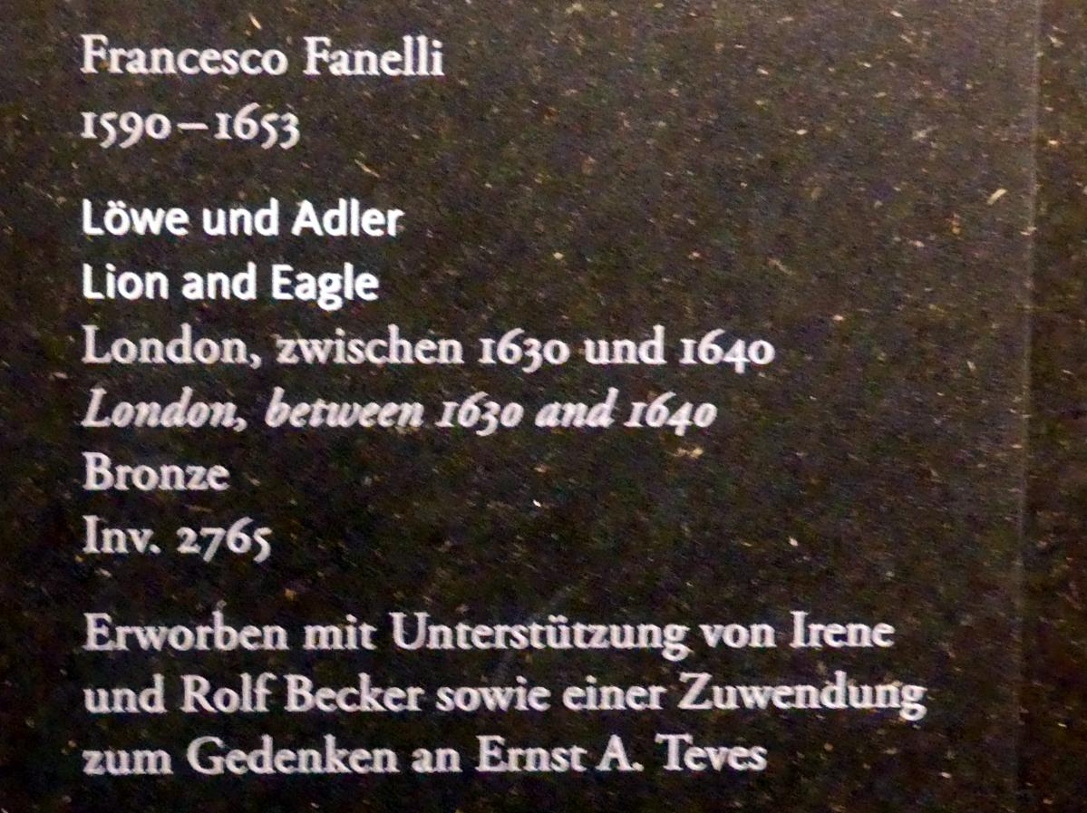 Francesco Fanelli (1630–1635), Löwe und Adler, Frankfurt am Main, Liebieghaus Skulpturensammlung, Barock - barockes Theater, um 1630–1640, Bild 2/2