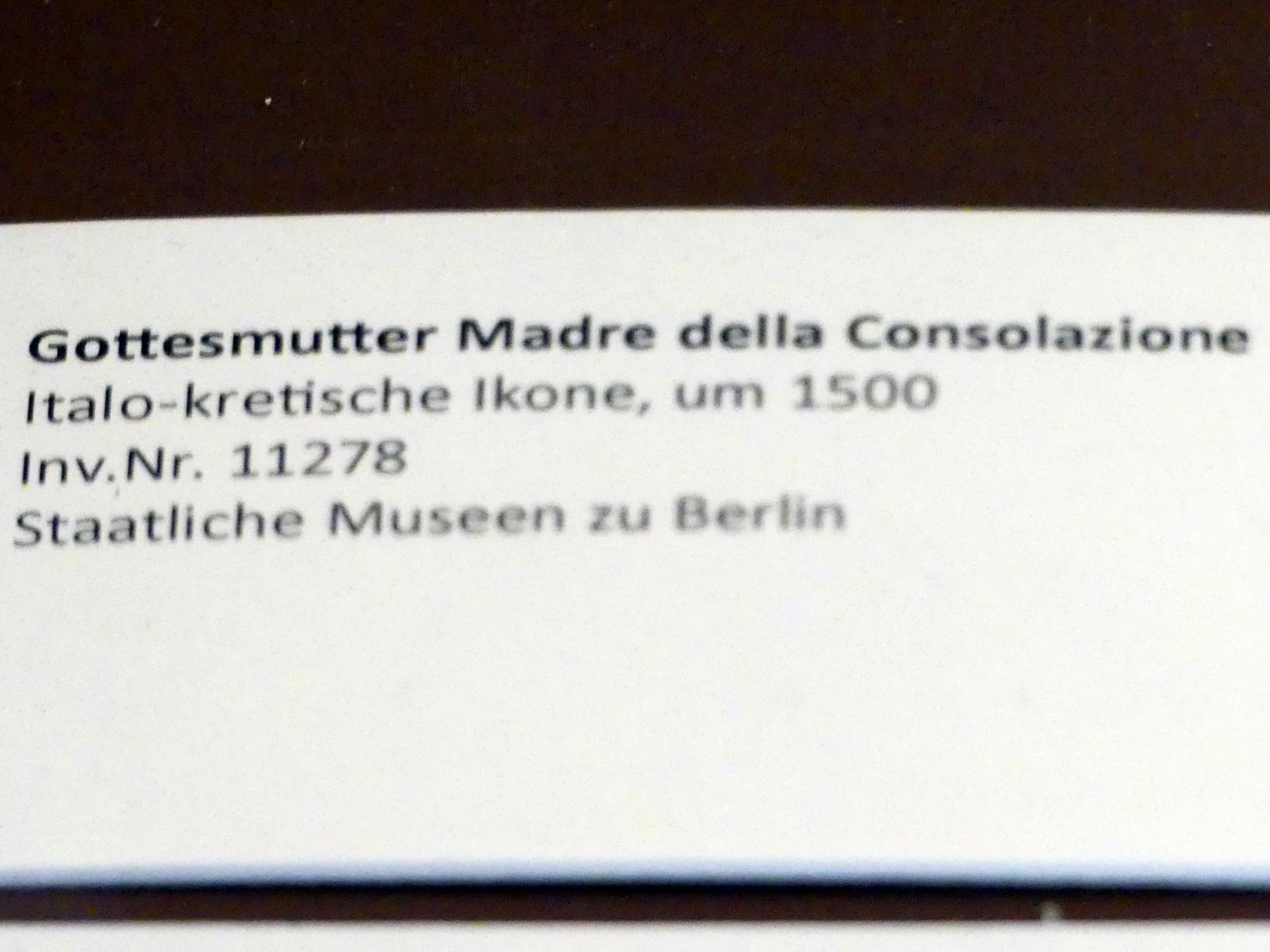 Gottesmutter Madre della Consolazione, Frankfurt am Main, Ikonen-Museum, Erdgeschoss, um 1500, Bild 2/2