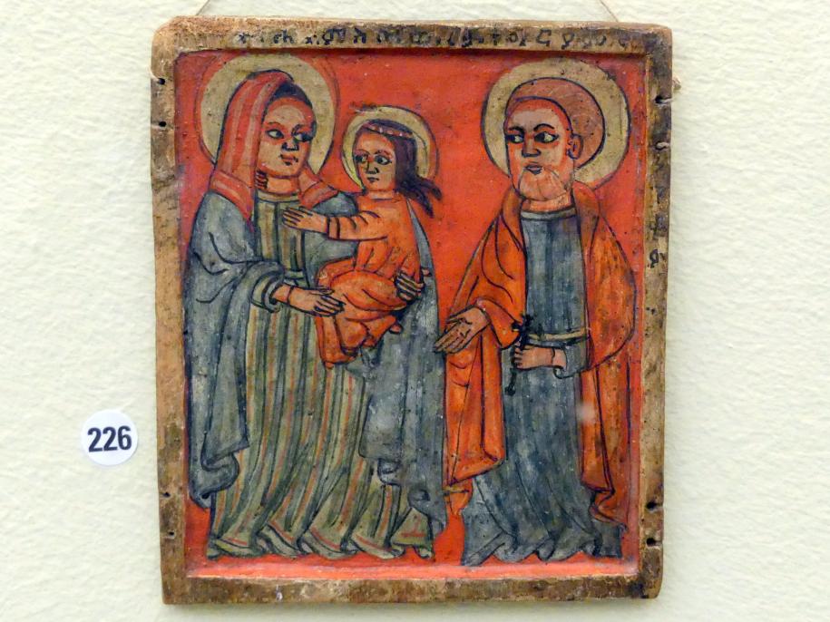 Die hl. Familie, Frankfurt am Main, Ikonen-Museum, Das äthiopisch-orthodoxe Christentum, 16. Jhd.