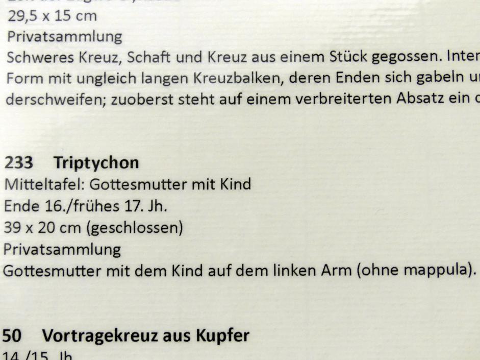 Triptychon, Frankfurt am Main, Ikonen-Museum, Das äthiopisch-orthodoxe Christentum, um 1700, Bild 2/2