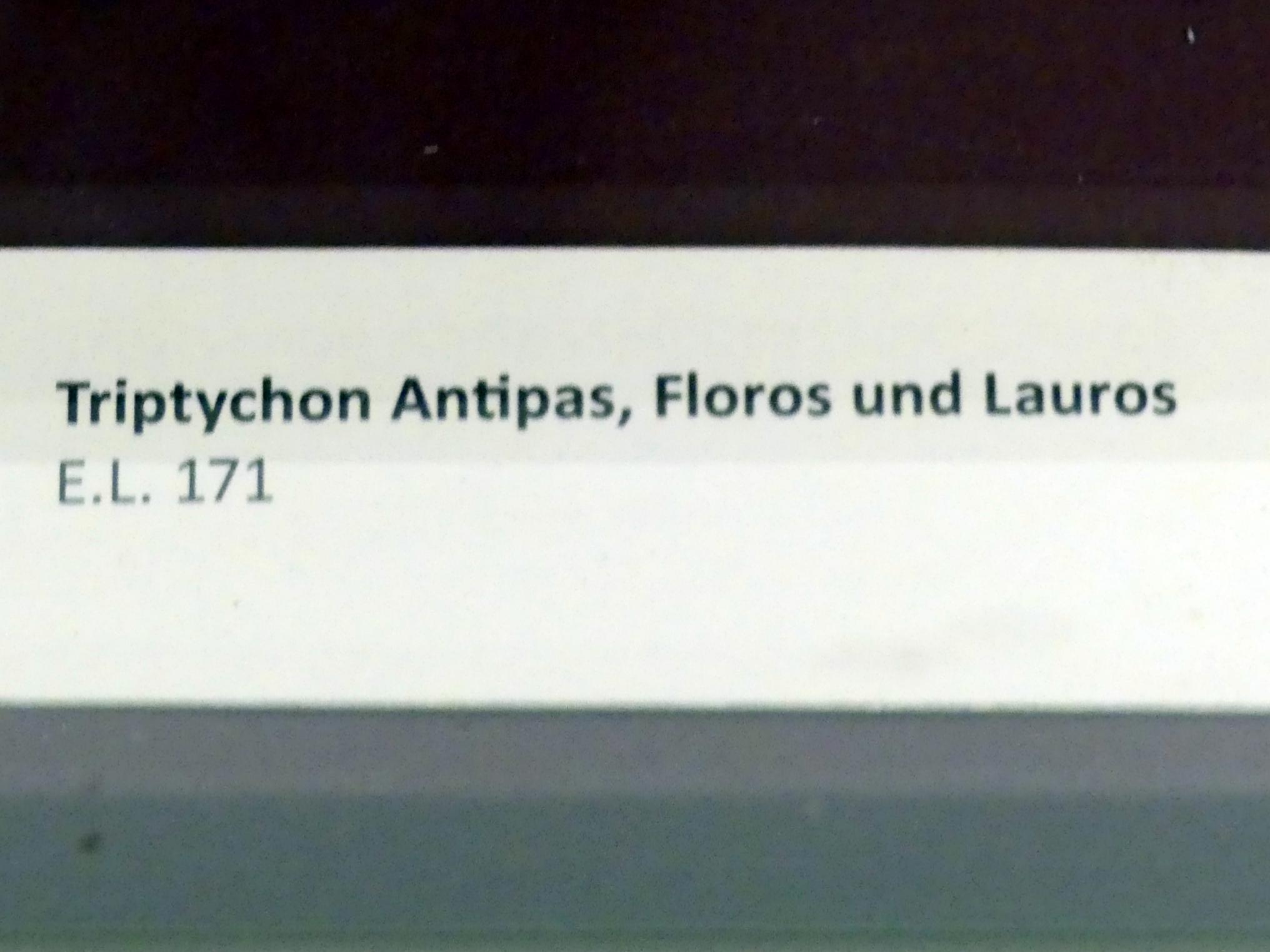 Triptichon Antipas, Floros und Lauros, Frankfurt am Main, Ikonen-Museum, Obergeschoss, Undatiert, Bild 2/2
