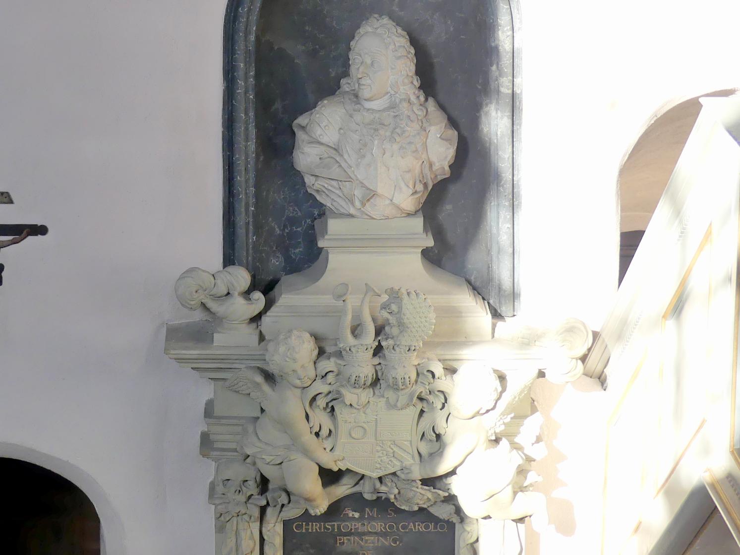 Grabmal für Christoph Carl Pfinzing, Großgründlach, ev. Pfarrkirche St. Laurentius, nach 1739, Bild 2/2