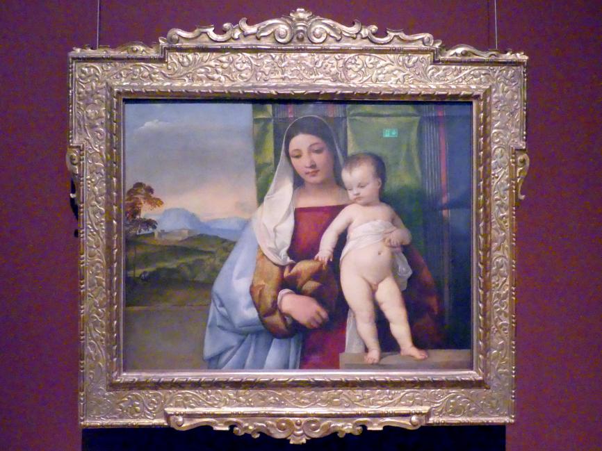 Tiziano Vecellio (Tizian) (1509–1575), Zigeunermadonna, Wien, Kunsthistorisches Museum, Kabinett 4, um 1510