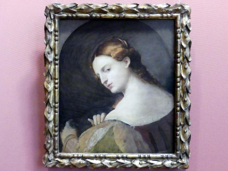 Jacopo Palma il Vecchio (Jacomo Nigretti de Lavalle) (1500–1526), Bildnis einer jungen Frau im Profil, Wien, Kunsthistorisches Museum, Kabinett 6, um 1520–1525