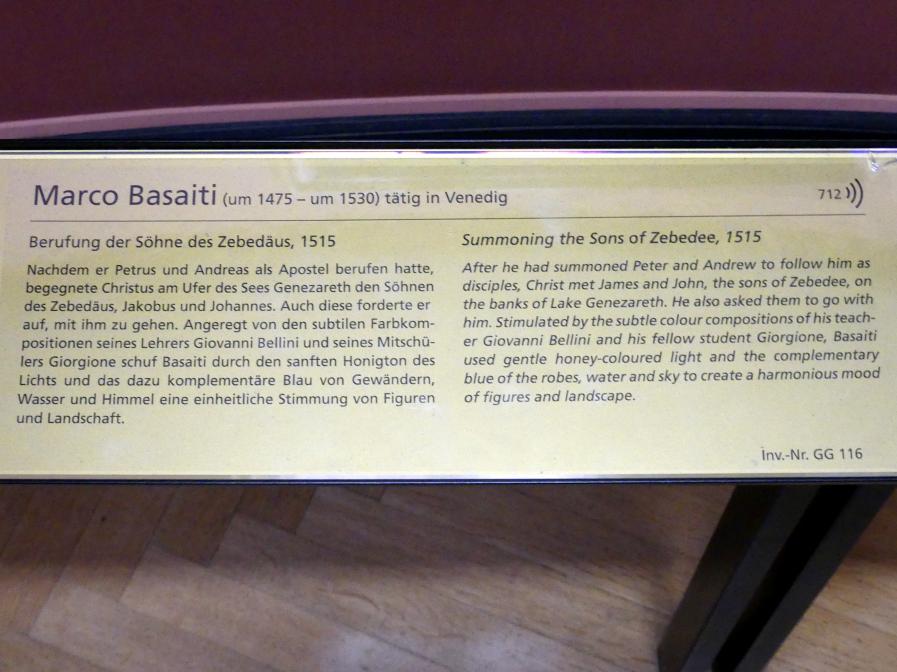 Marco Basaiti (1515), Berufung der Söhne des Zebedäus, Wien, Kunsthistorisches Museum, Kabinett 6, 1515, Bild 2/2