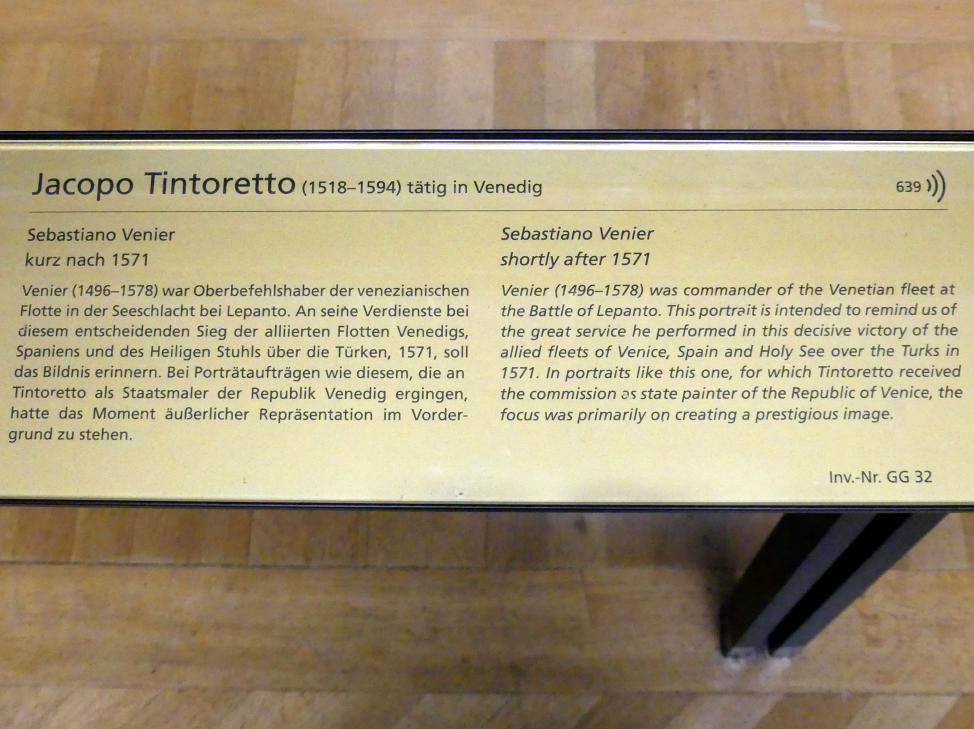 Tintoretto (Jacopo Robusti) (1540–1590), Sebastiano Venier, Wien, Kunsthistorisches Museum, Saal XV, nach 1571, Bild 2/2