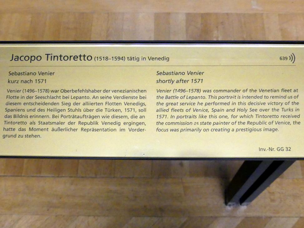 Tintoretto (Jacopo Robusti) (1540–1590), Sebastiano Venier, Wien, Kunsthistorisches Museum, Saal XV, nach 1571, Bild 2/2