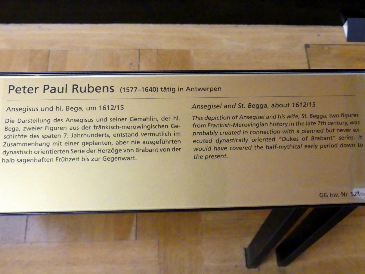 Peter Paul Rubens (1598–1650), Ansegius und hl. Bega, Wien, Kunsthistorisches Museum, Saal XIII, um 1612–1615, Bild 2/2