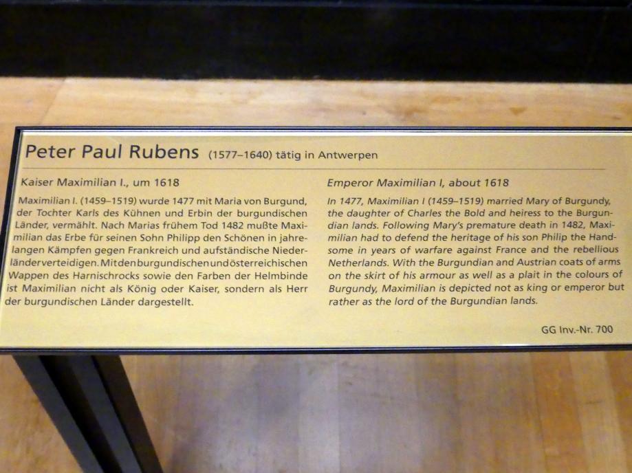 Peter Paul Rubens (1598–1640), Kaiser Maximilian I., Wien, Kunsthistorisches Museum, Saal XIII, um 1618, Bild 2/2
