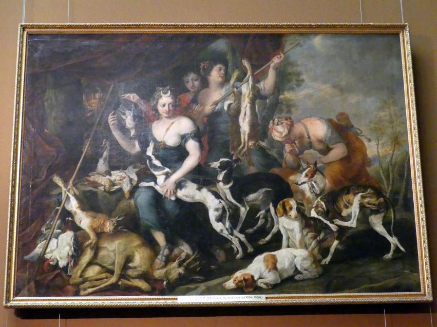 Thomas Willeboirts (1649–1650), Rast der Diana mit Nymphen und Jagdbeute, Wien, Kunsthistorisches Museum, Saal XII, 1650