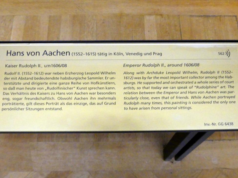 Hans von Aachen (1574–1615), Kaiser Rudolph II., Wien, Kunsthistorisches Museum, Saal XI, um 1606–1608, Bild 2/2
