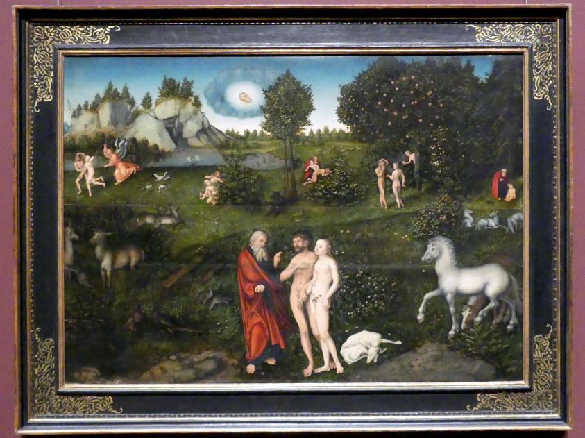 Lucas Cranach der Ältere (1502–1550), Paradies, Wien, Kunsthistorisches Museum, Saal IX, 1530