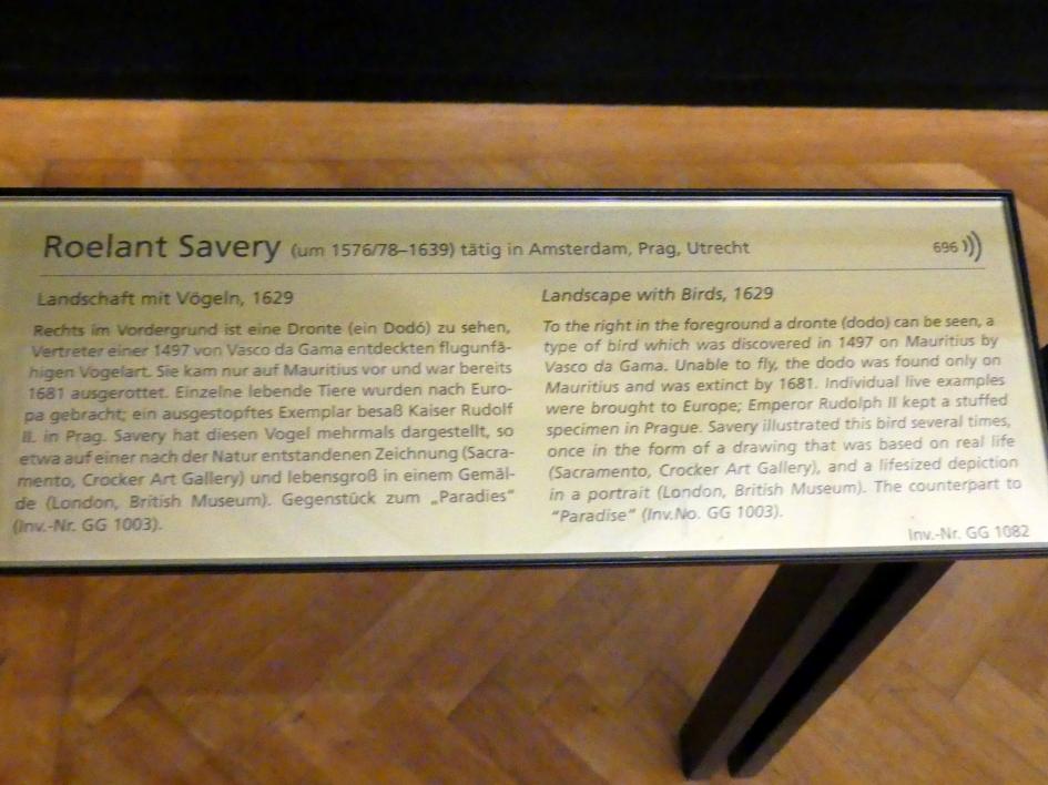Roelant Savery (1602–1634), Landschaft mit Vögeln, Wien, Kunsthistorisches Museum, Kabinett 17, 1629, Bild 2/2