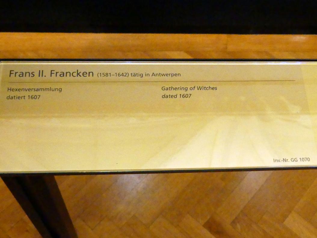 Frans Francken der Jüngere (Frans II Francken) (1607–1633), Hexenversammlung, Wien, Kunsthistorisches Museum, Kabinett 17, 1607, Bild 2/2
