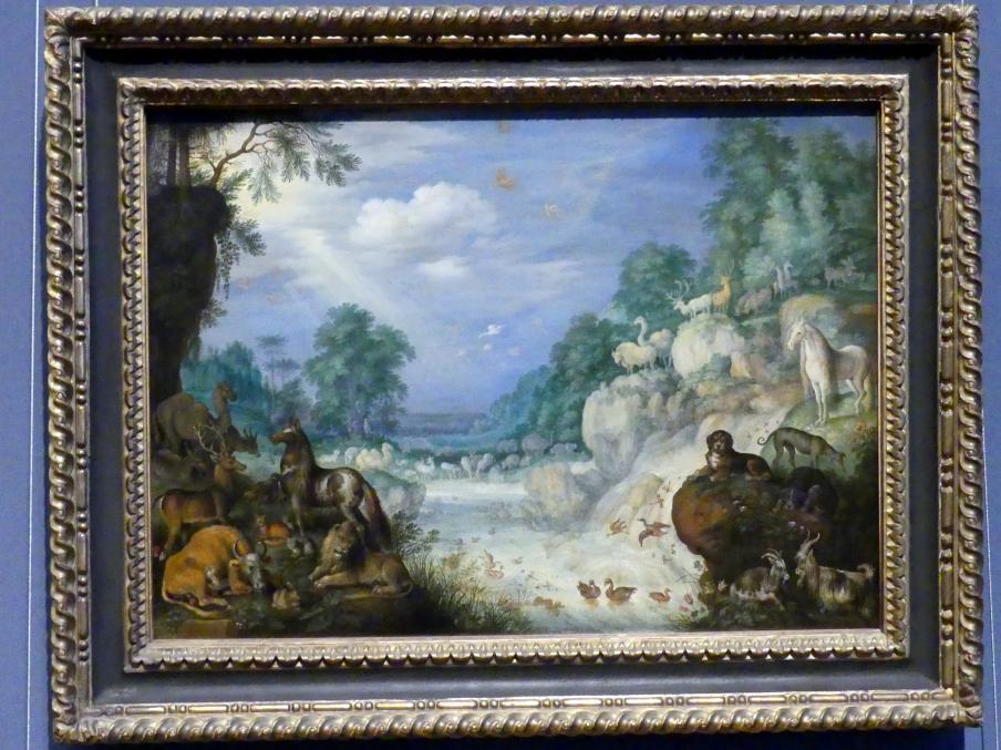 Roelant Savery (1602–1634), Paradies, Wien, Kunsthistorisches Museum, Kabinett 17, 1628, Bild 1/2