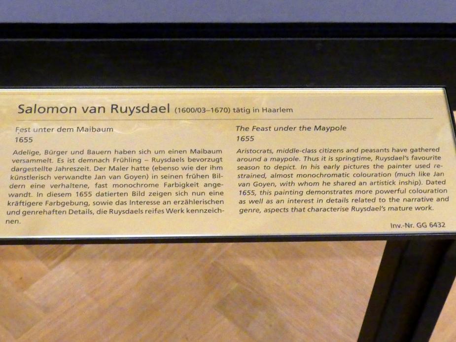 Salomon van Ruysdael (1631–1665), Fest unter dem Maibaum, Wien, Kunsthistorisches Museum, Kabinett 19, 1655, Bild 2/2