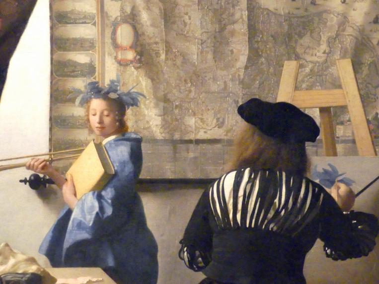Jan Vermeer (Johannes Vermeer) (1654–1672), Die Malkunst, Wien, Kunsthistorisches Museum, Kabinett 19, um 1666–1668, Bild 3/4