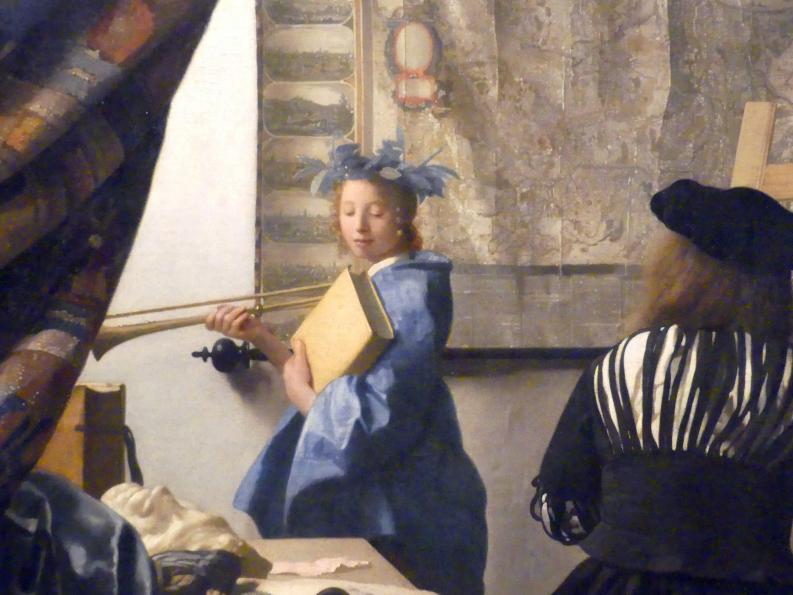 Jan Vermeer (Johannes Vermeer) (1654–1672), Die Malkunst, Wien, Kunsthistorisches Museum, Kabinett 19, um 1666–1668, Bild 4/4