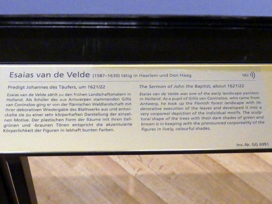 Esaias van de Velde (1600–1629), Predigt Johannes des Täufers, Wien, Kunsthistorisches Museum, Kabinett 20, um 1621–1622, Bild 2/2