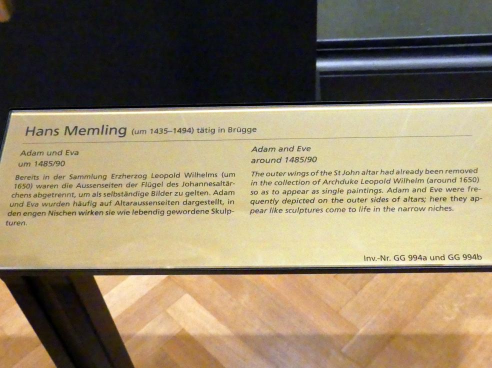 Hans Memling: Adam und Eva, um 1485 - 1490, Bild 2/2