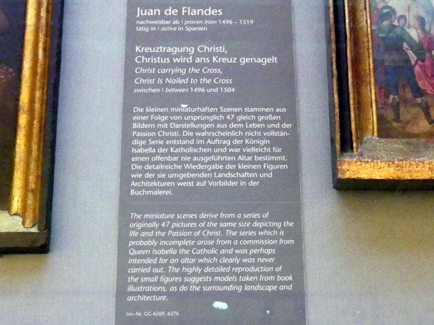 Juan de Flandes (1495–1500), Christus wird an das Kreuz genagelt, Wien, Kunsthistorisches Museum, Kabinett 22, um 1496–1504, Bild 2/2