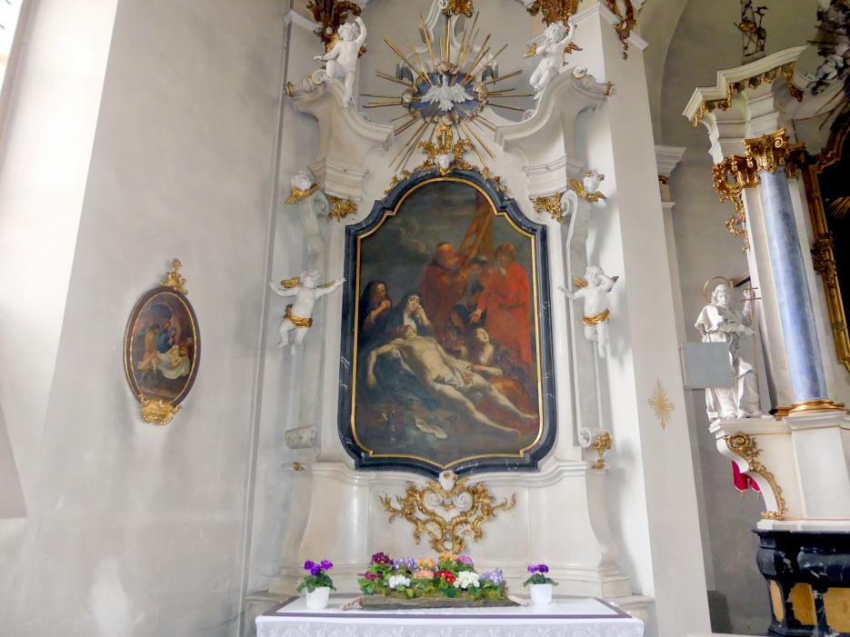 Antonio Giuseppe Bossi (1747), Hochaltar und beide Seitenaltäre, Gaibach, Pfarrkirche zur Heiligsten Dreifaltigkeit, 1747–1748, Bild 2/5