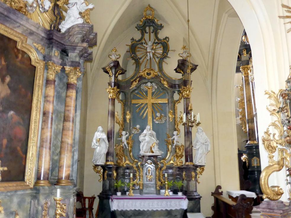 Johann Peter Wagner (1755–1797), Linker Seitenaltar, Gerolzhofen, Stadtpfarrkirche Heilige Maria vom Rosenkranz und Heilige Regiswindis, vor 1783