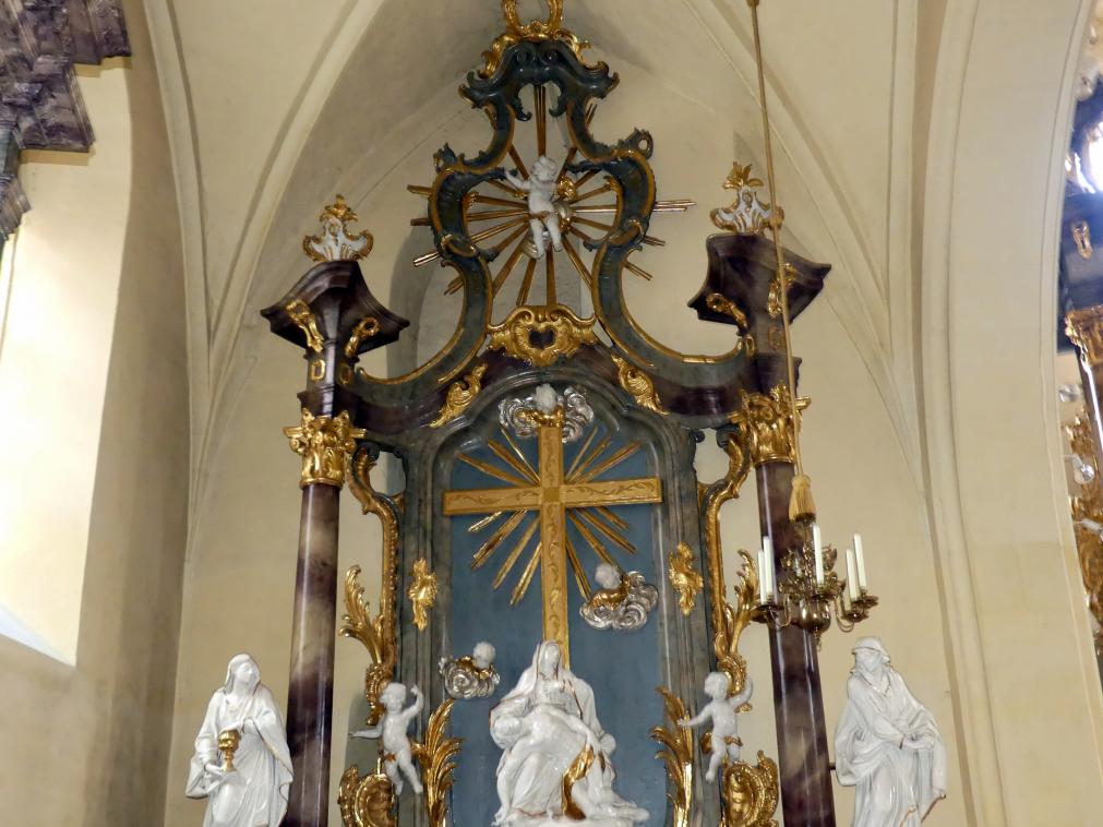 Johann Peter Wagner (1755–1797), Linker Seitenaltar, Gerolzhofen, Stadtpfarrkirche Heilige Maria vom Rosenkranz und Heilige Regiswindis, vor 1783, Bild 3/3