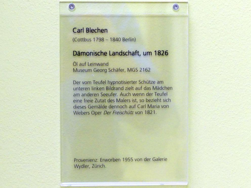 Carl Blechen (1822–1837), Dämonische Landschaft, Schweinfurt, Museum Georg Schäfer, Saal 16, um 1826, Bild 2/2
