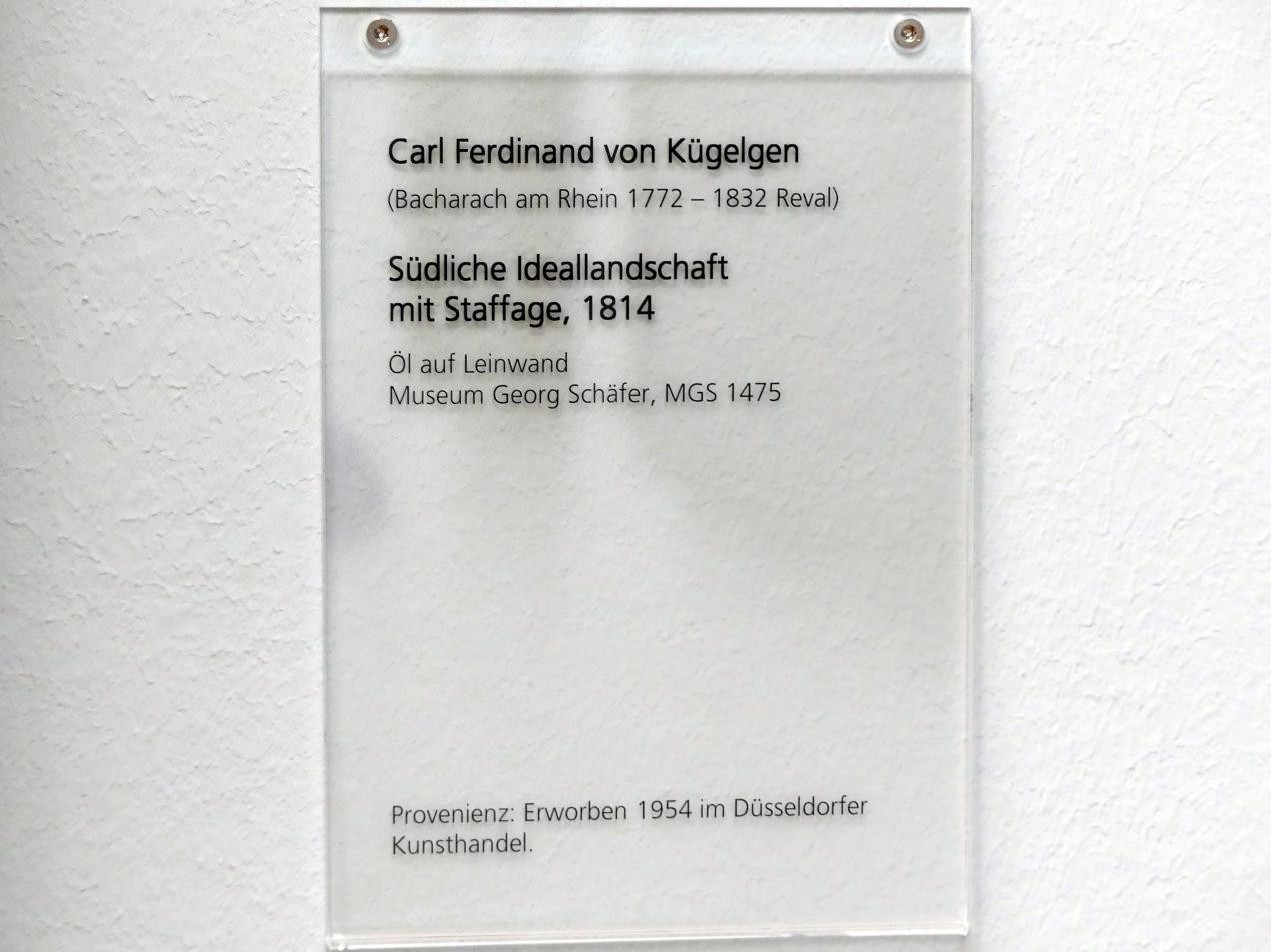 Karl Ferdinand von Kügelgen (1814), Südliche Ideallandschaft mit Staffage, Schweinfurt, Museum Georg Schäfer, Saal 11, 1814, Bild 2/2