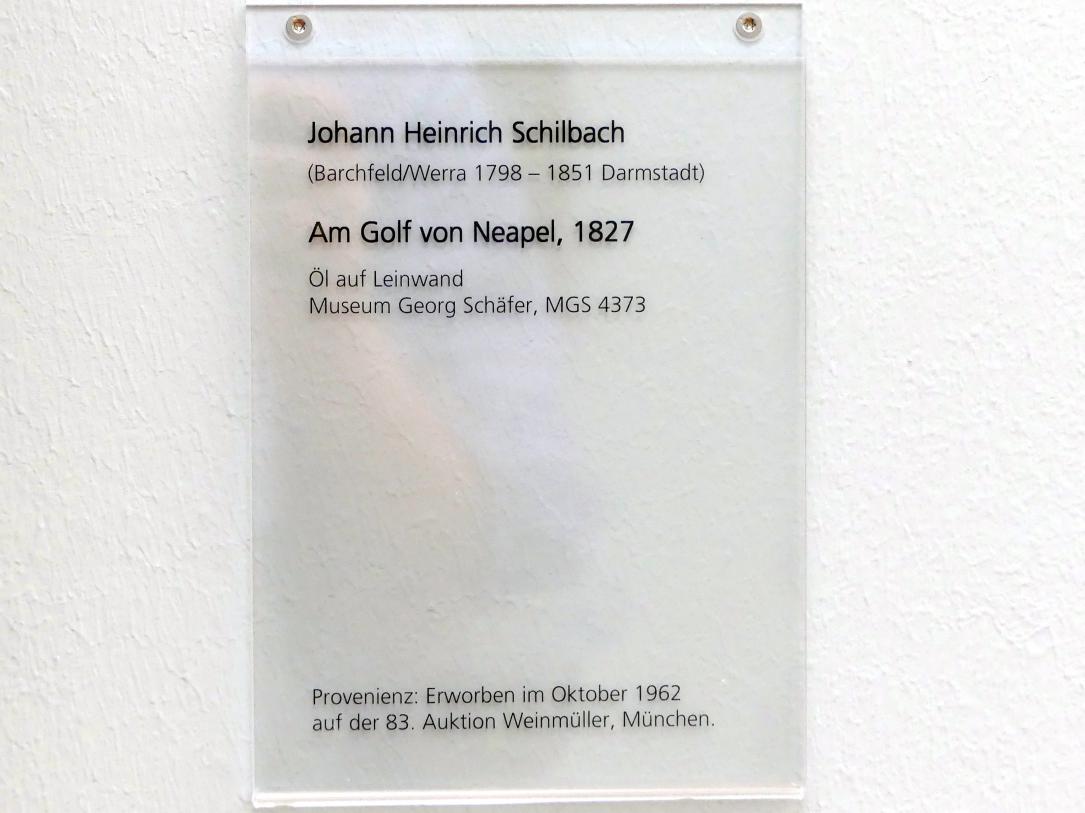 Johann Heinrich Schilbach (1827–1839), Am Golf von Neapel, Schweinfurt, Museum Georg Schäfer, Saal 11, 1827, Bild 2/2