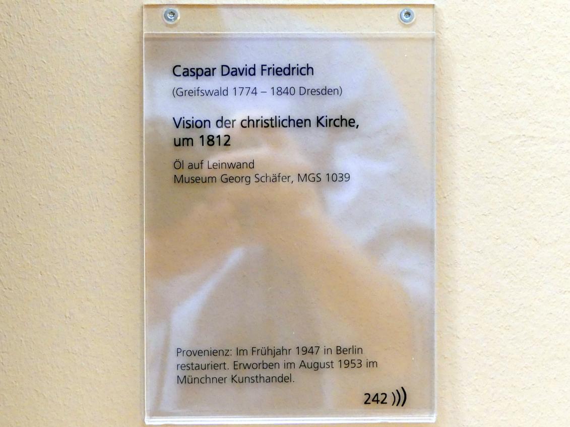 Caspar David Friedrich (1798–1836), Vision der christlichen Kirche, Schweinfurt, Museum Georg Schäfer, Saal 14, um 1812, Bild 2/2