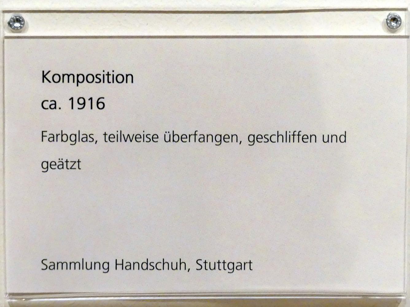 Adolf Hölzel (1880–1933), Komposition, Schweinfurt, Museum Georg Schäfer, Ausstellung Adolf Hölzel vom 03.02.-01.05.2019, Saal 3, um 1916, Bild 2/2