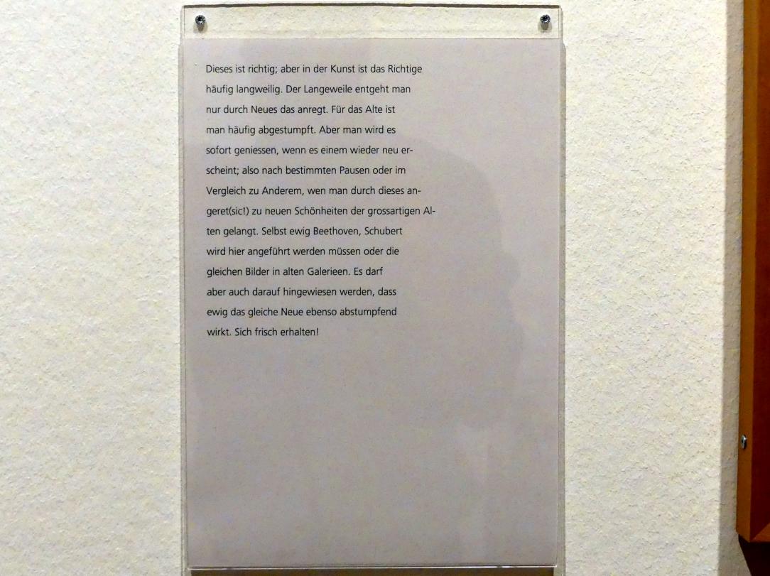 Adolf Hölzel (1880–1933), Schriftsockelblatt "Dieses ist richtig...", Schweinfurt, Museum Georg Schäfer, Ausstellung Adolf Hölzel vom 03.02.-01.05.2019, Saal 3, Undatiert, Bild 5/6