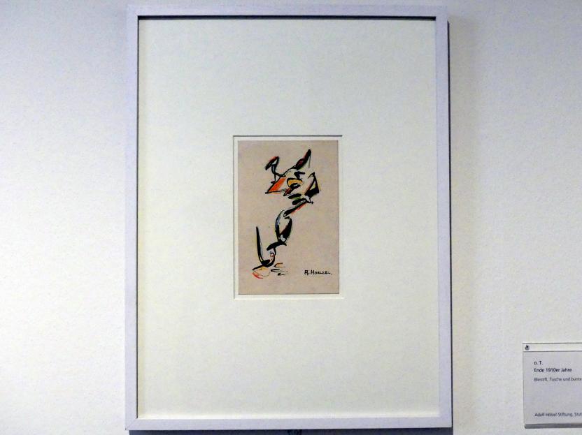 Adolf Hölzel (1880–1933), o. T., Schweinfurt, Museum Georg Schäfer, Ausstellung Adolf Hölzel vom 03.02.-01.05.2019, Saal 4, um 1915–1920, Bild 2/3